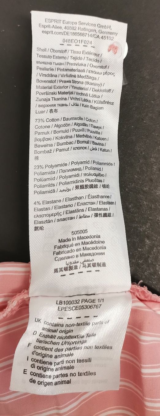 Esprit Camicette: ESPRIT Wickelbluse Gr. 40 rosa-weiss gestreift – Nuovo (secondo la descrizione) da Schaffhausen venduto da Restwert_SH 6