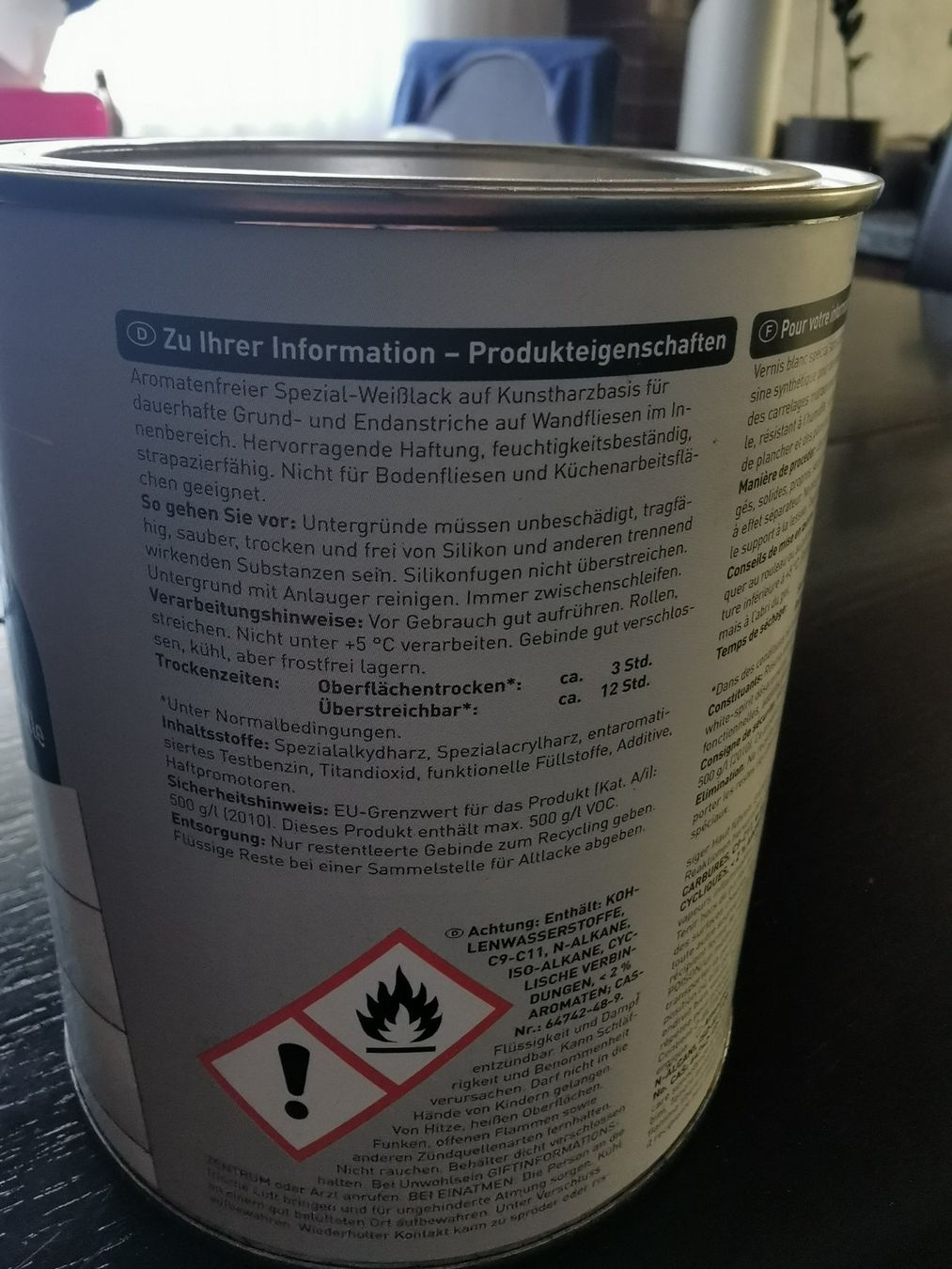 Peintures: Fliessenlack (weiss) – Neuf avec emballage d'origine à Glattfelden par sut_q8d2 1