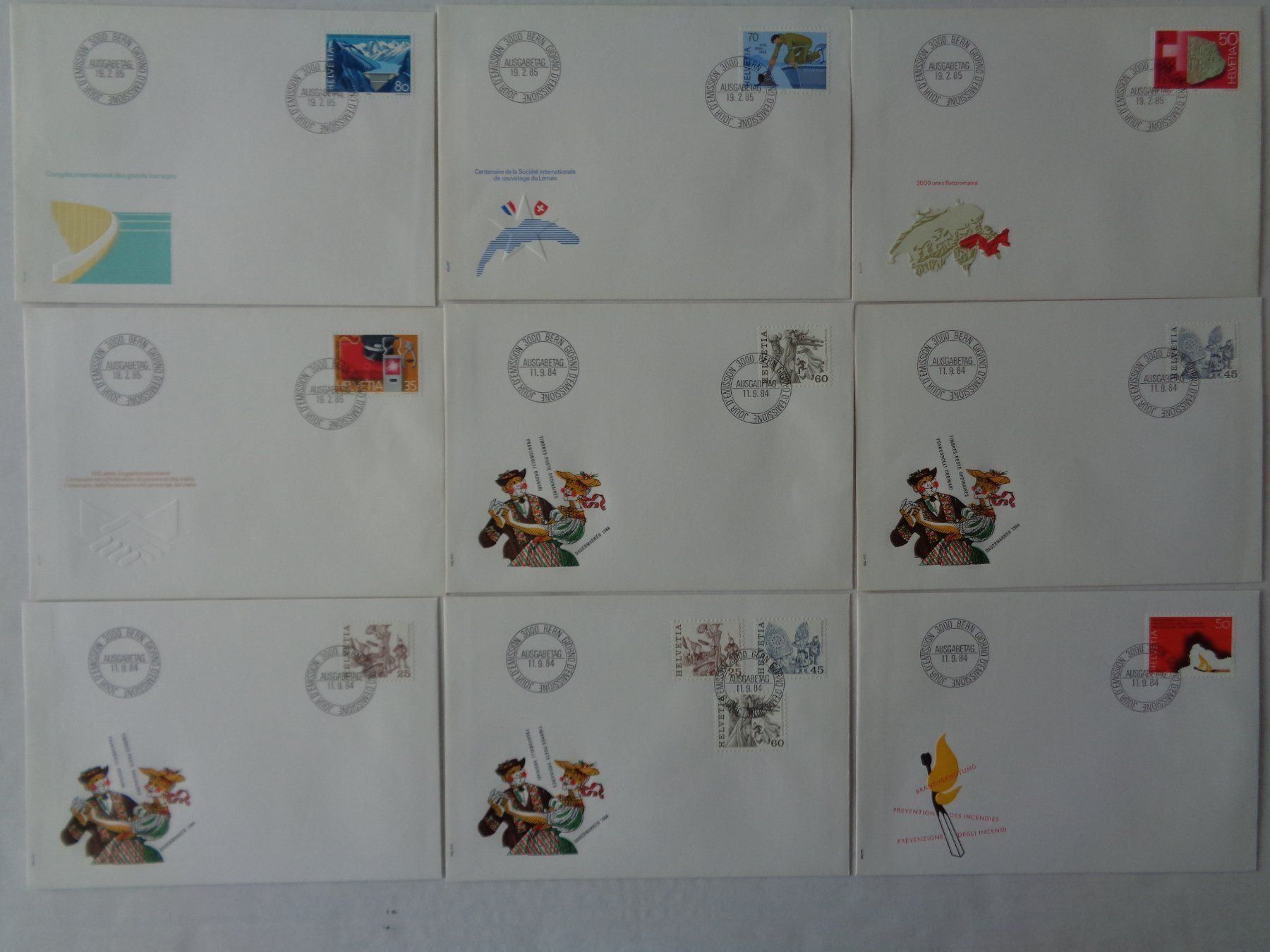 Alle Briefmarken: 84 Ersttagsbriefe – Gebraucht aus Chur von omonia 1