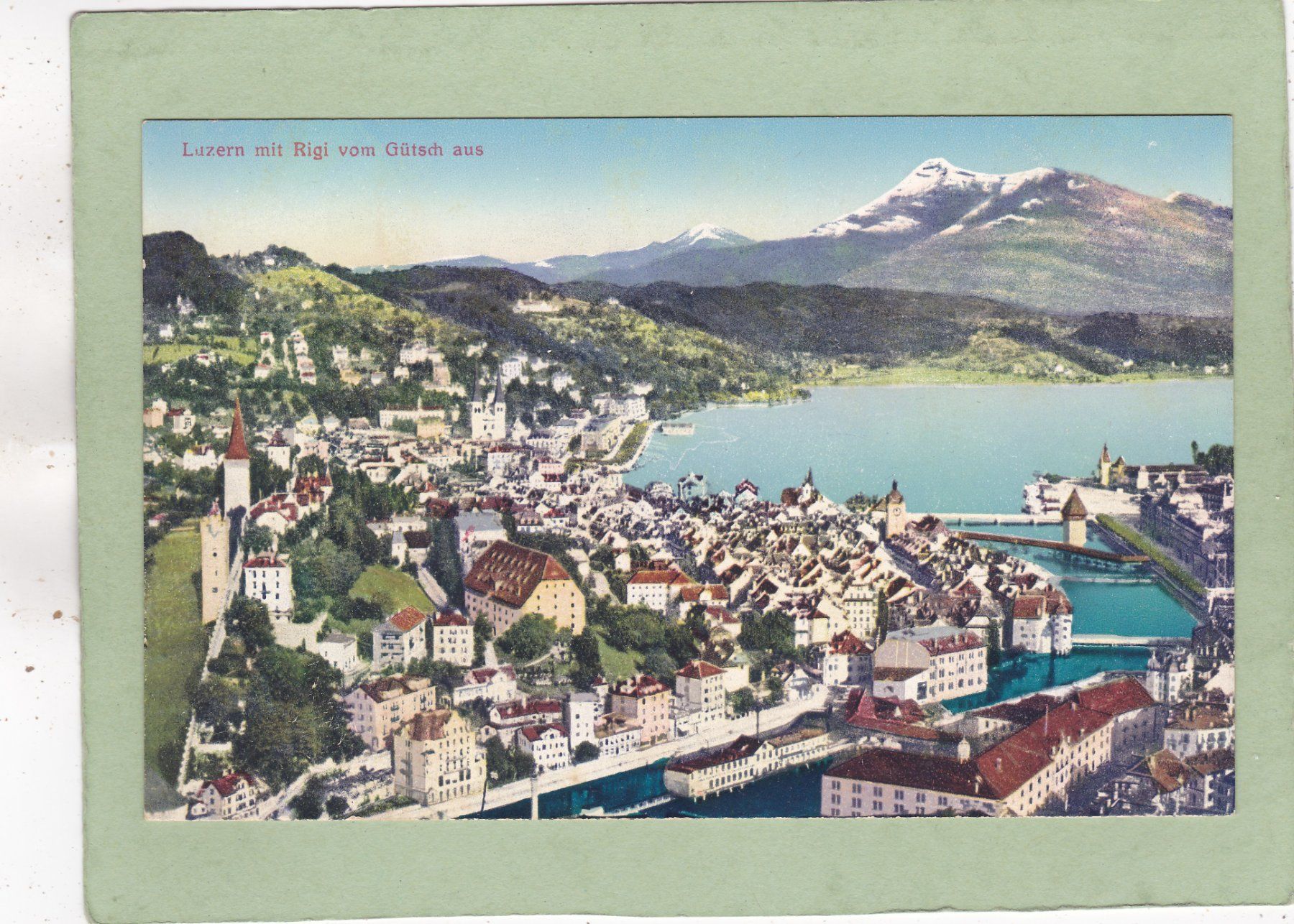 Cartoline postali: Luzern mit Rigi vom Gütsch aus – Usato da Herisau venduto da Lisegrat2008