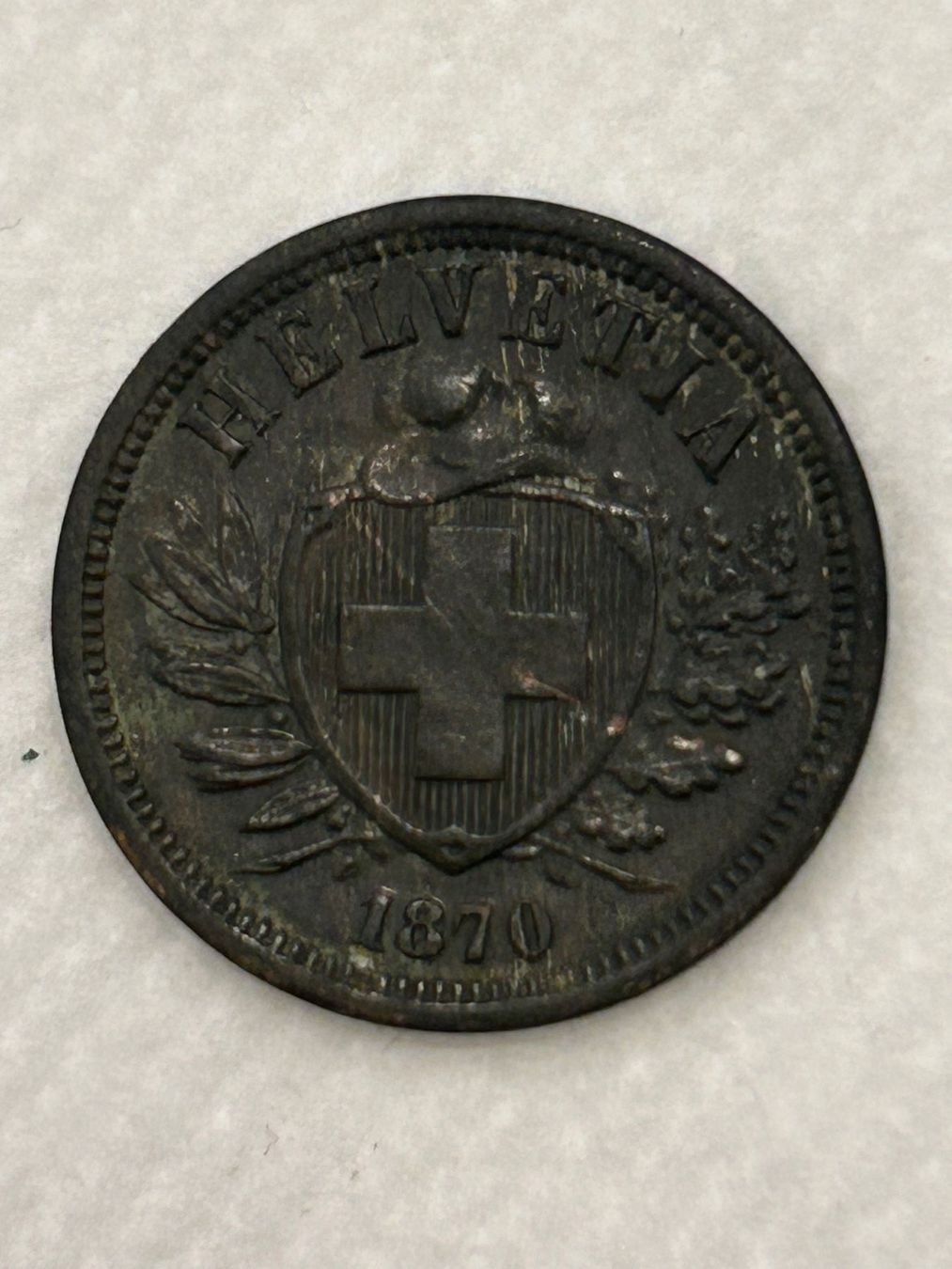 Alle Münzen: 1 mal 2 Rappen 1870 – Gebraucht aus herisau von hb_gold 1