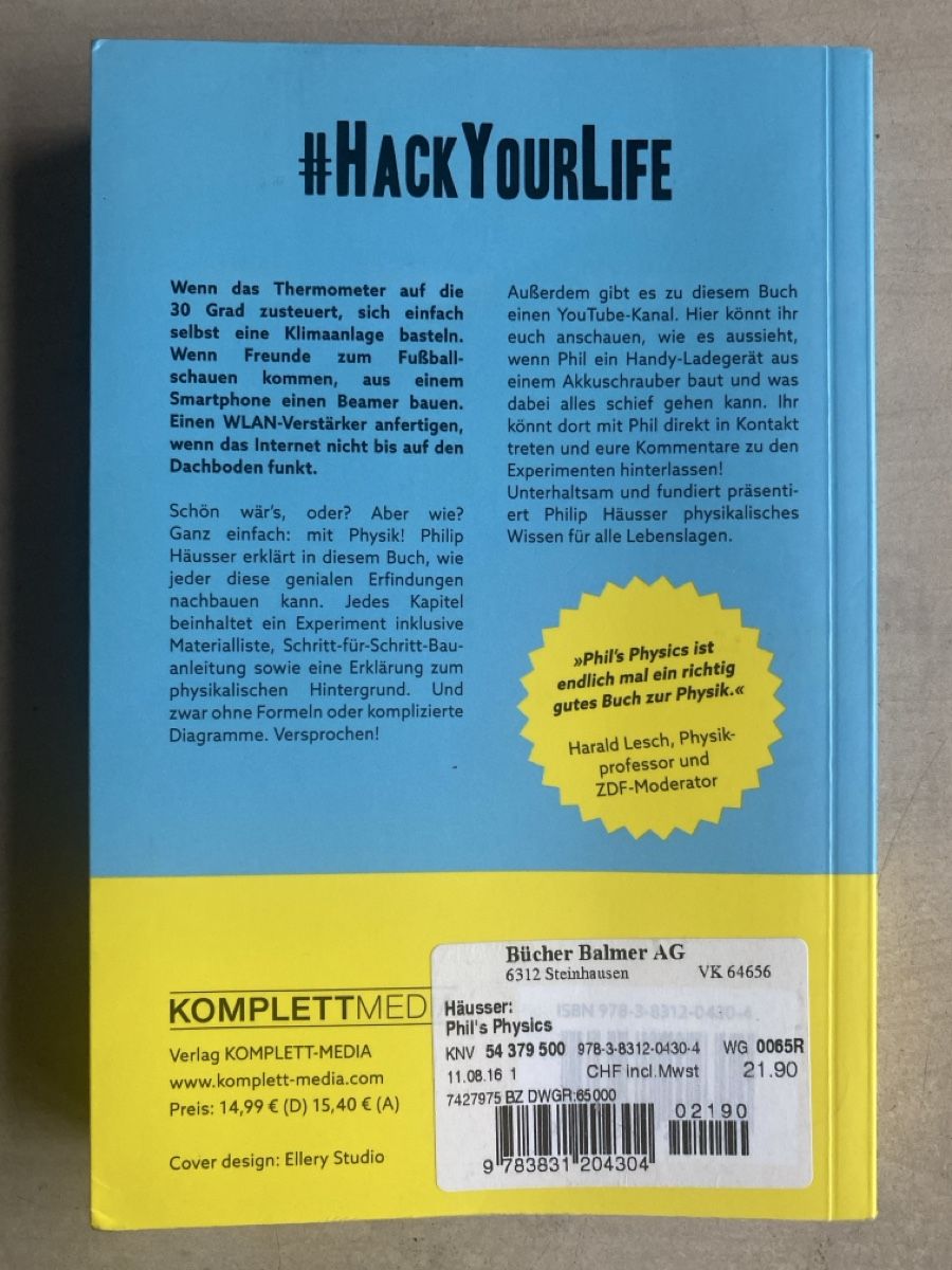 Libri: Phil's Physics - Experimente für neugierige Kinder – Nuovo (secondo la descrizione) da Jonen venduto da ._Leonie_. 1