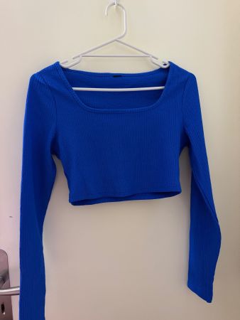 Ensemble haut et jupe bleu S, occasion, bon neuf
