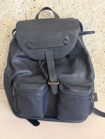 Longchamp 3D Leder Rucksack Nachtblau - NEU!