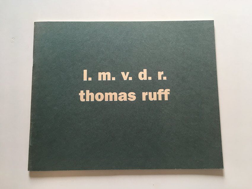 Libri: Thomas Ruff - "l.m.v.d.r." (Band 2) – Usato da Zürich venduto da barthalex