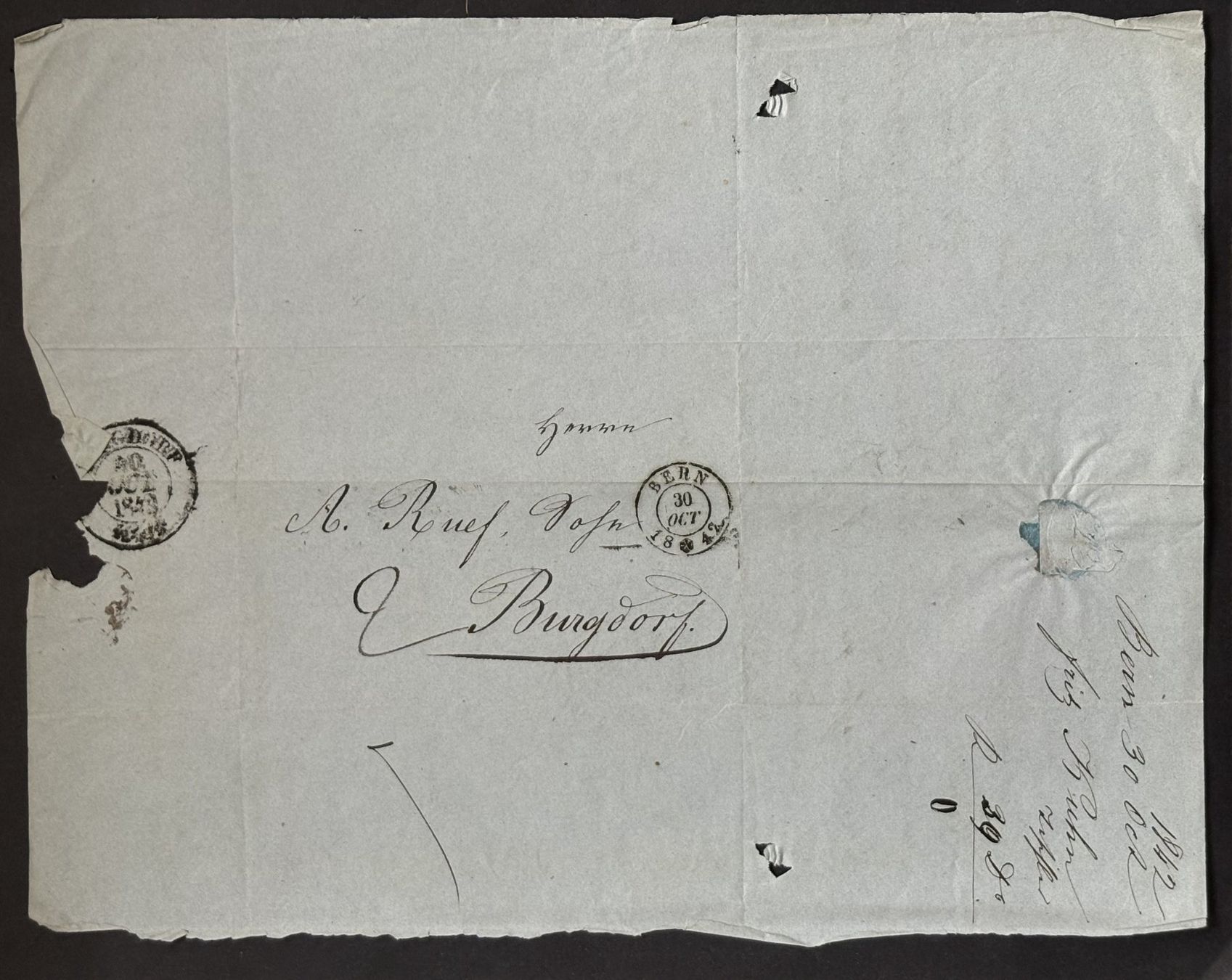 Documenti: HISTORISCHES HANDSCHRIFTLICHES DOKUMENT VON 1841 – Usato da Ostermundigen venduto da wini63
