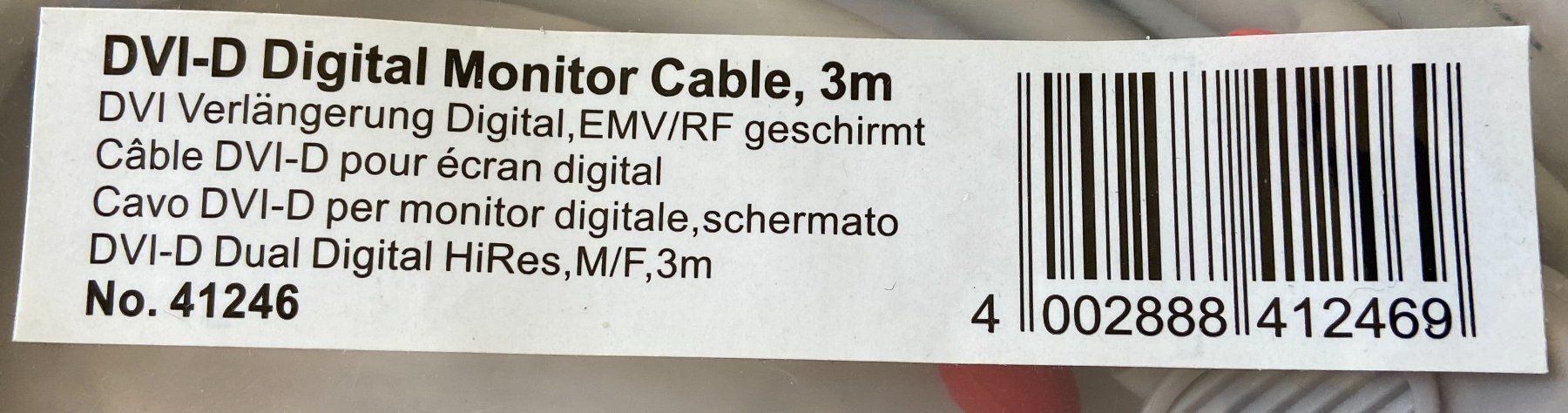 Cavi: Lindy DVI Kabel, 3m, 3 Meter – Nuovo e nell'imballaggio originale da Winterthur venduto da YaV 1