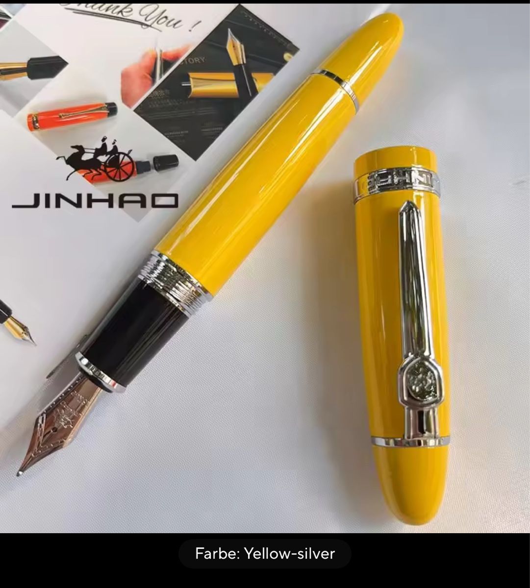 Penna & Evidenziatori: Jinhao 159 Füllfederhalter  Gelb Silber – Nuovo e nell'imballaggio originale da Kloten venduto da digi-Galaxy 2
