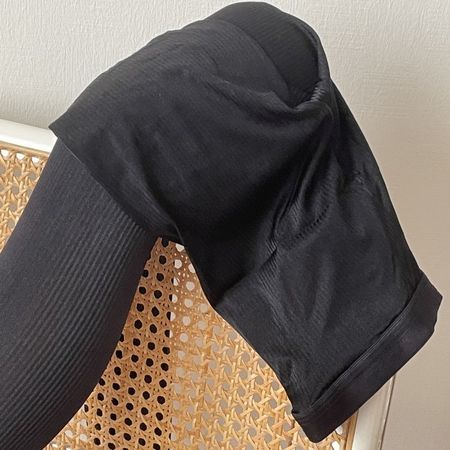 Fogal längsgestreifte Luxus Strumpfhose Gr S schwarz m. Naht