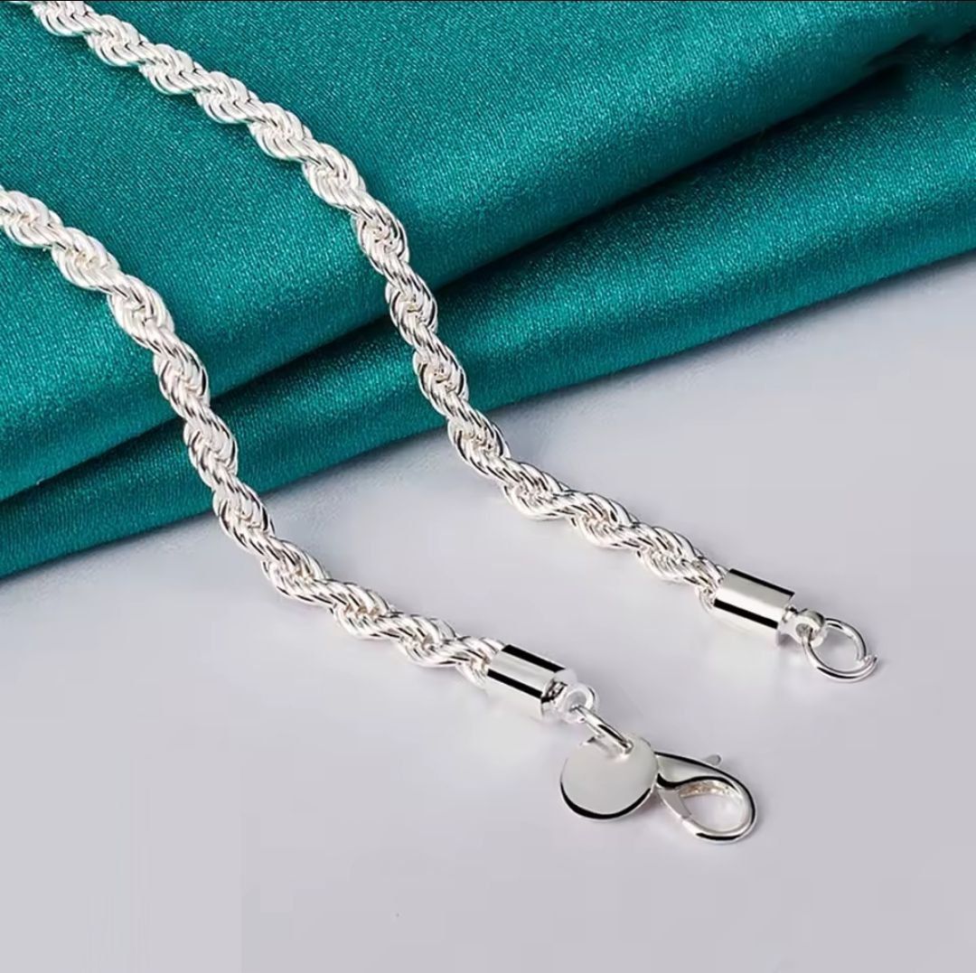 Colliers: Schöne Kette, 925 versilbert, 55 cm, 2 mm Breite – Neuf (Voir description) à Grenchen par maretop 3