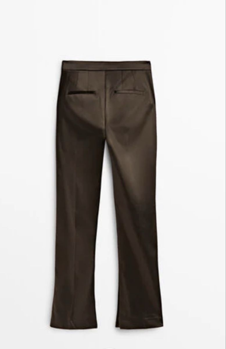 Massimo Dutti Pantaloni: Massimo Dutti brown trousers, slit hem, size 38 new – Nuovo e nell'imballaggio originale da Adliswil venduto da youngbee 2