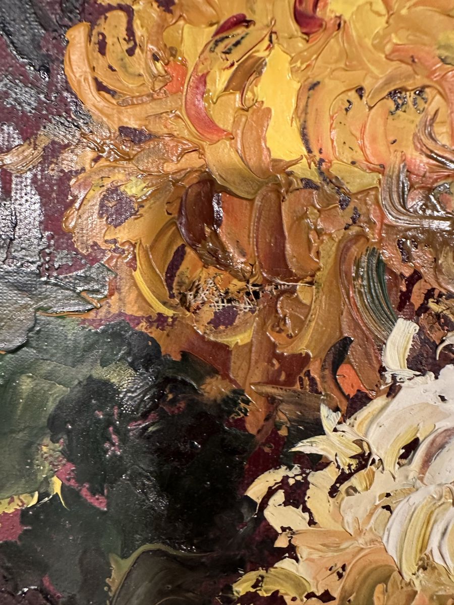 Dipinti: Peinture Alphons  Muller original crisanthemen – Usato da Lausanne venduto da artnouveau04 1