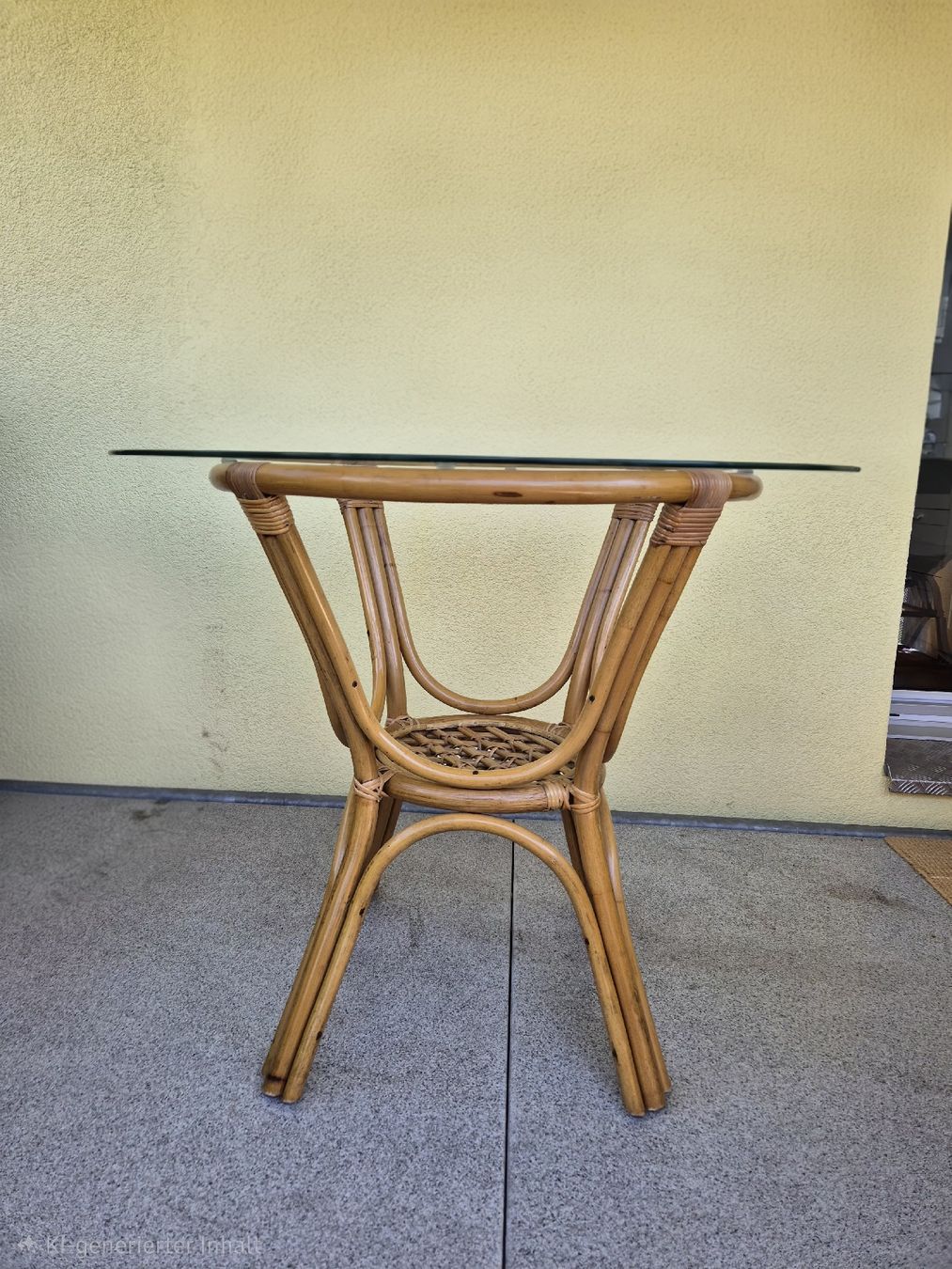 Tavoli: Rattan-Glastisch rund – Usato da Bassersdorf venduto da Stallone89 1