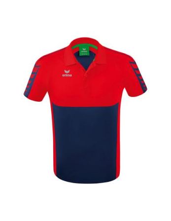 Erima Six Wings Poloshirt - new navy/rot (Grösse: XXL)