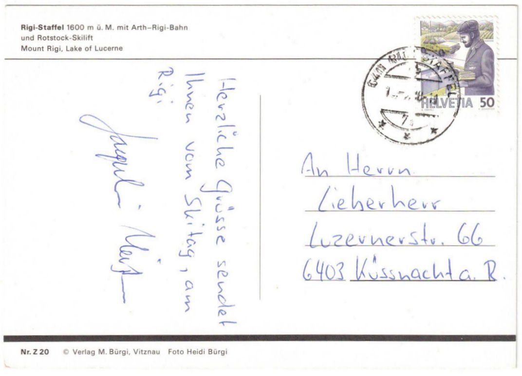 Cartoline postali: Rigi - 4 Bild AK Staffel – Usato da Binningen venduto da Mountainrider 1