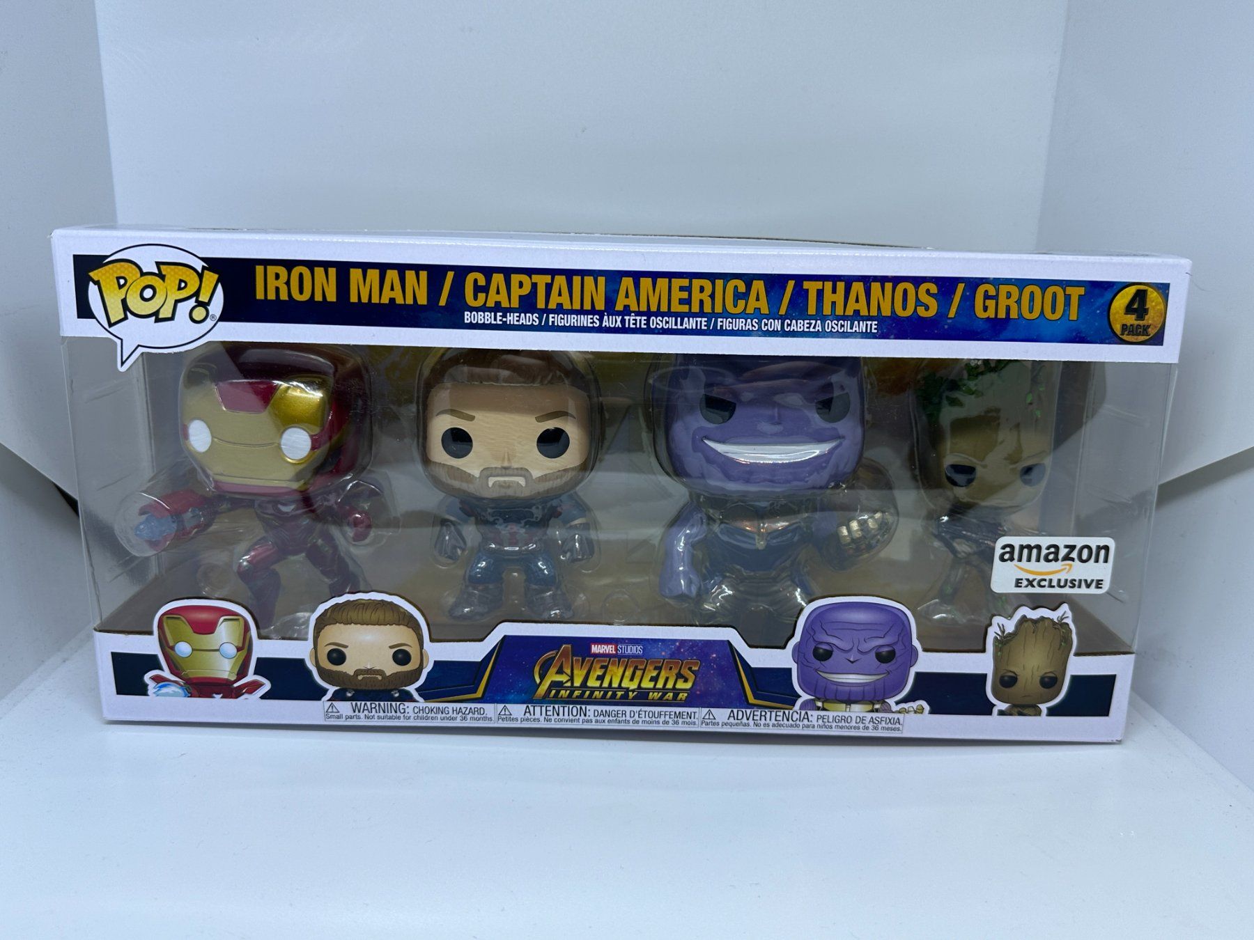 Funko Statuette: Funko POP! Vinyl Marvel Avengers Infinity War 4 Pack – Nuovo e nell'imballaggio originale da Monthey venduto da Black-Cockatoo