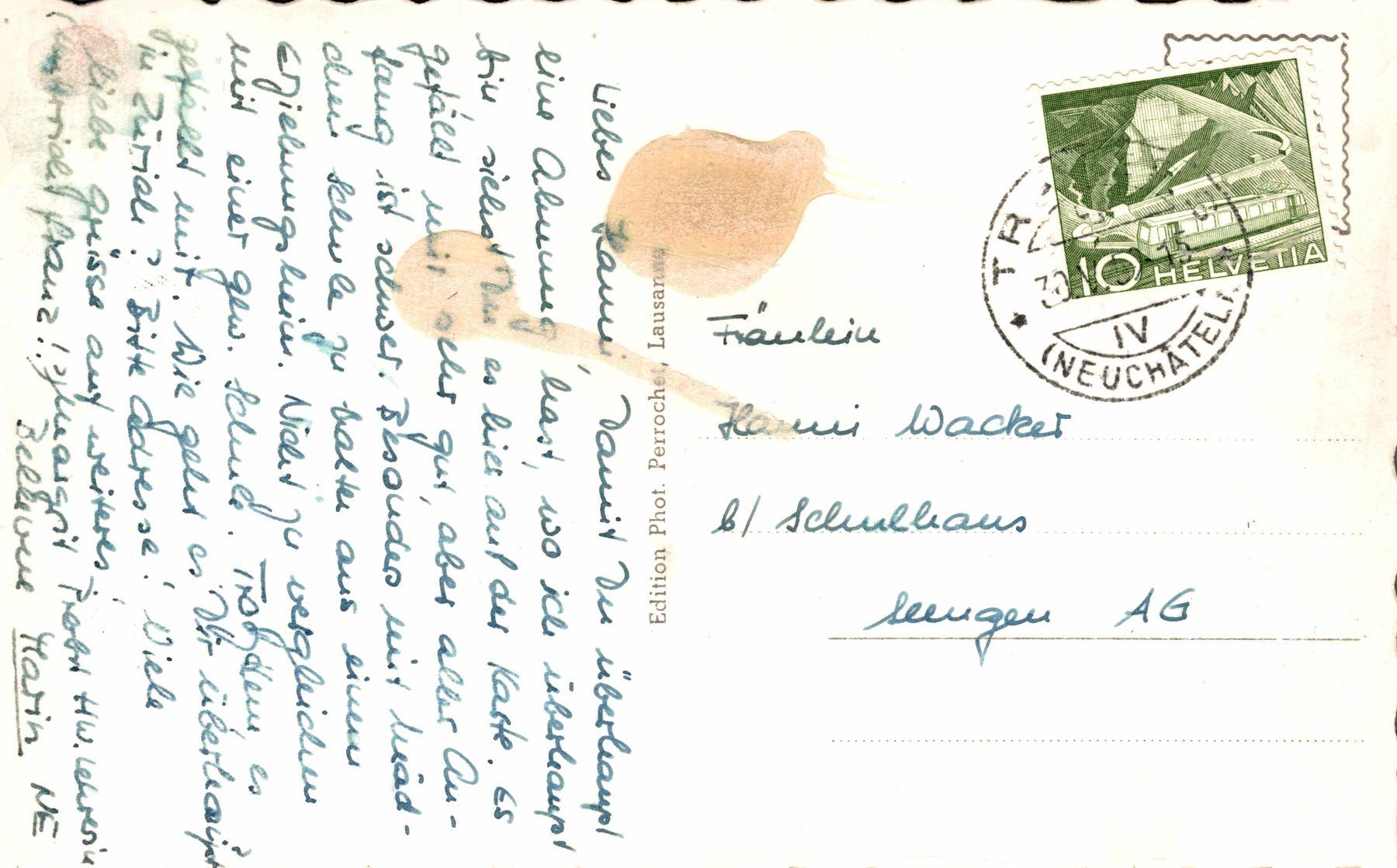 Cartoline postali: Marin mit Neuenburgersee – Usato da Bronschhofen venduto da Astore 1