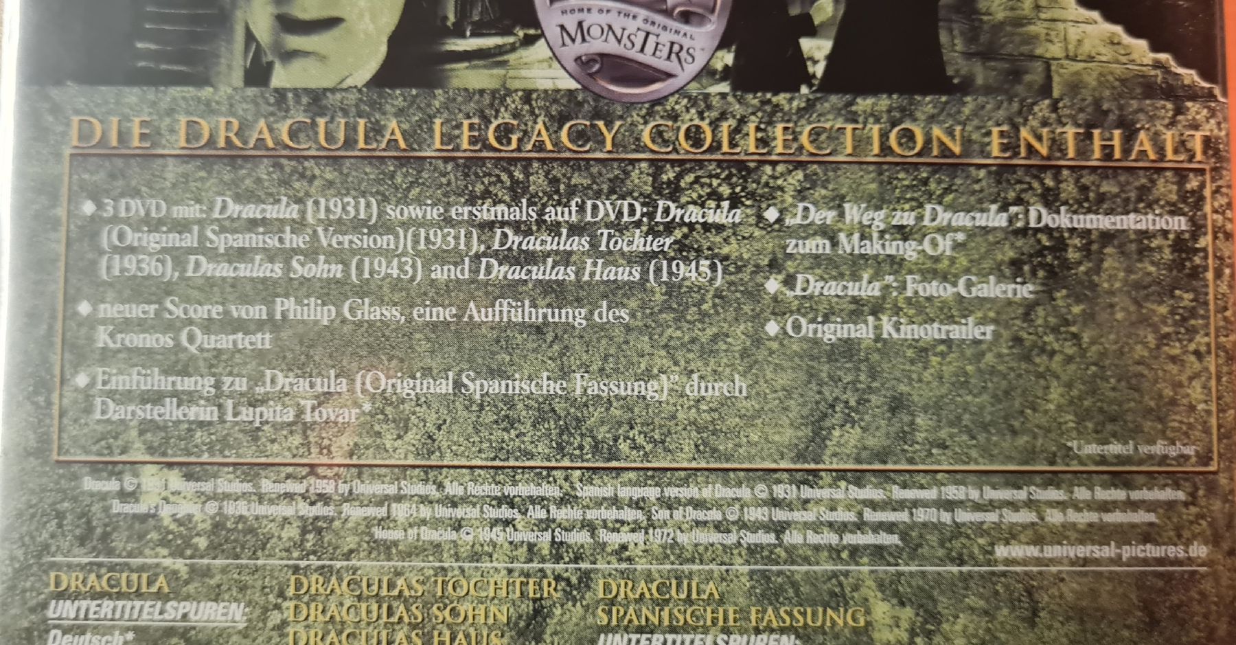 Tutti i DVDs: Universal Classic Monster Collection DVD Set -Top! – Nuovo (secondo la descrizione) da Turbenthal venduto da Stoertebeker 4