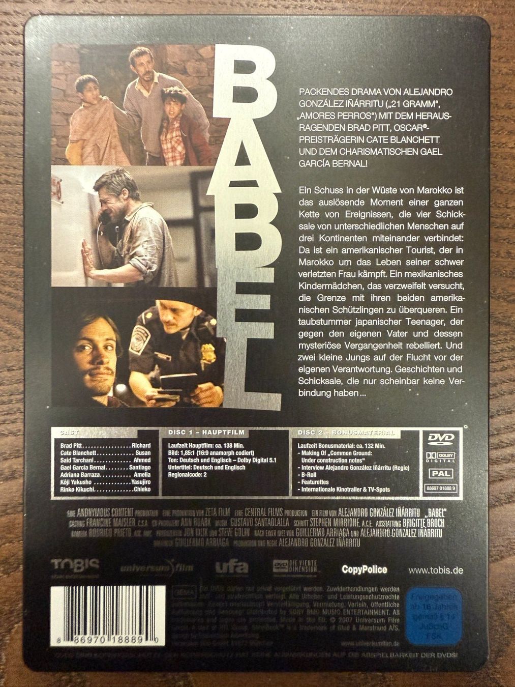 Tutti i DVDs: Babel - Steelbook – Usato da Zürich venduto da FilmFreunde 1