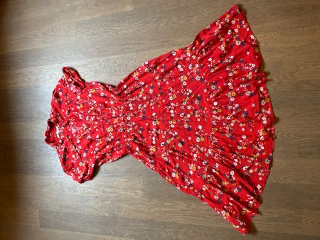 Rotes Sommerkleid mit Blumenmuster - Grösse M - Neuwertig!