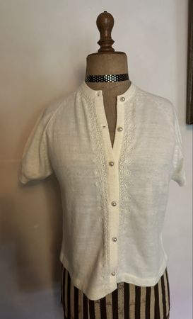 Cardigan, creme, Gr. S, Top Zustand, Vintage Stil