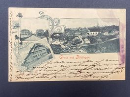 Gruss aus Düdingen - antike Postkarte