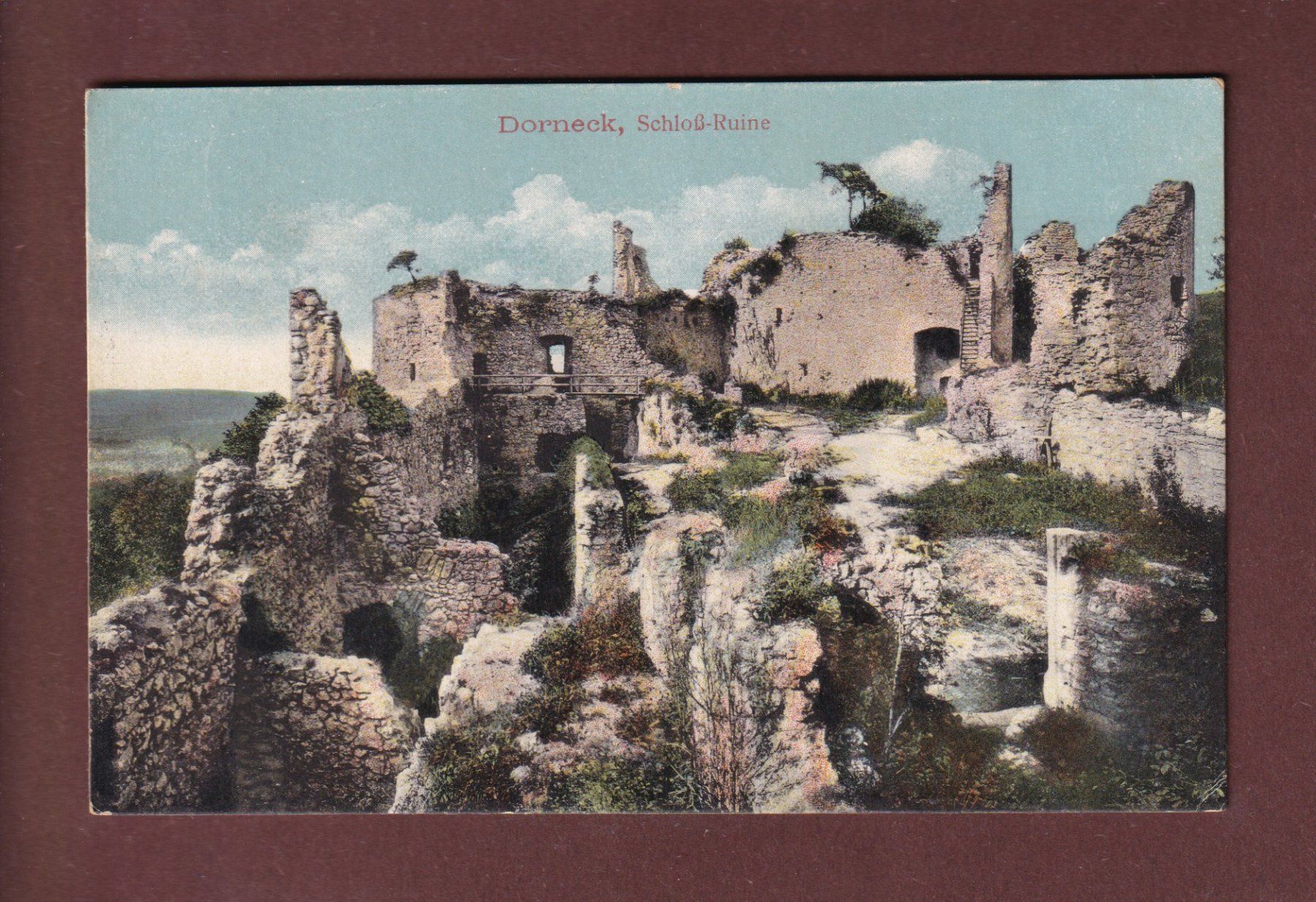 Cartoline postali: Dornach - DORNECK - Schloss-Ruine – Usato da Pully venduto da nicecards-shop