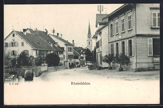 Cartoline postali: Rheinfelden, Strassenpartie mit Blick zu – Usato da Berlin venduto da bartko-reher
