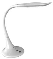 LED-Bürolampe weiss, mehrfach dimmbar, mit „Schwanenhals“