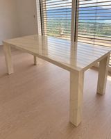 Table à manger Westwing Carl effet marbre blanc 180 x 90 cm