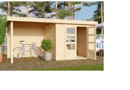 Gartenhaus Askola 3, Anbaudach & Rückwand - Gratis Versand