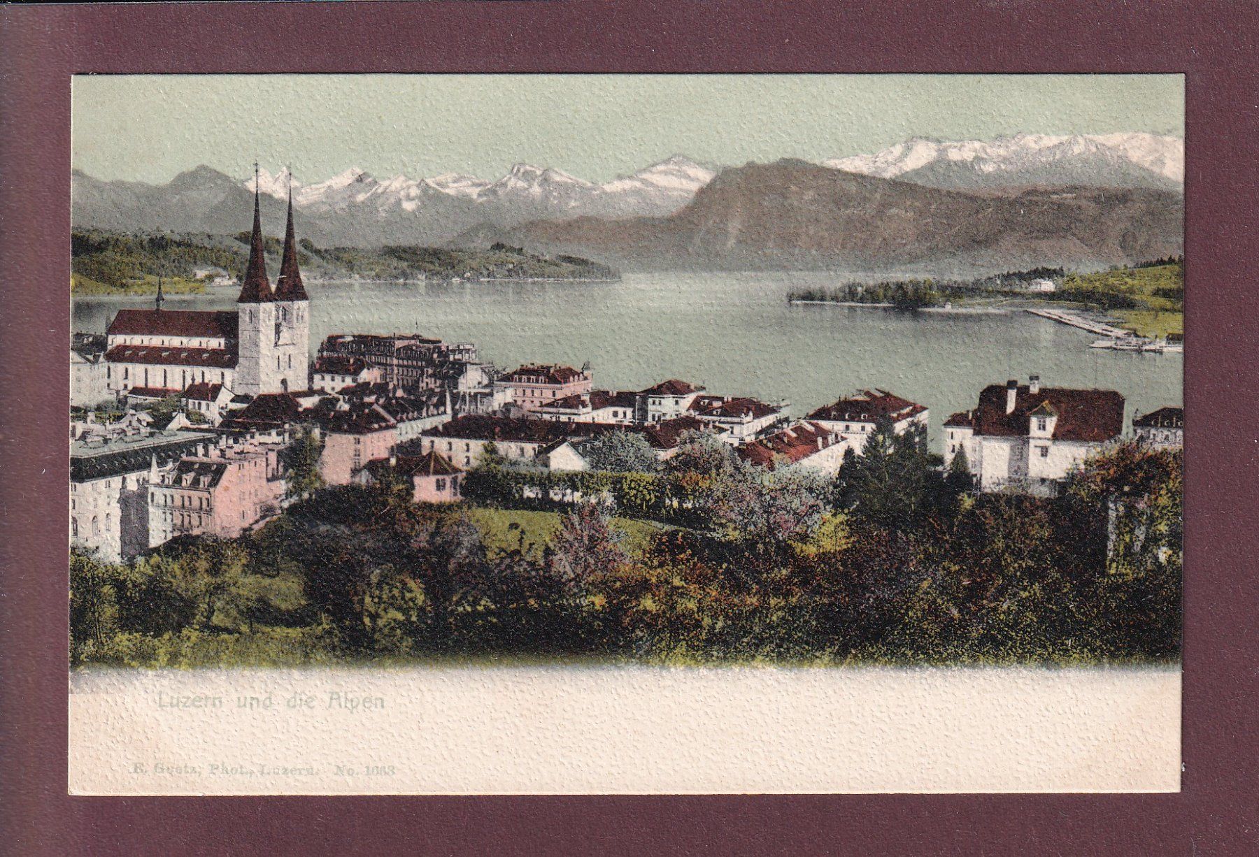 Cartoline postali: LUZERN und die Alpen – Usato da Pully venduto da nicecards