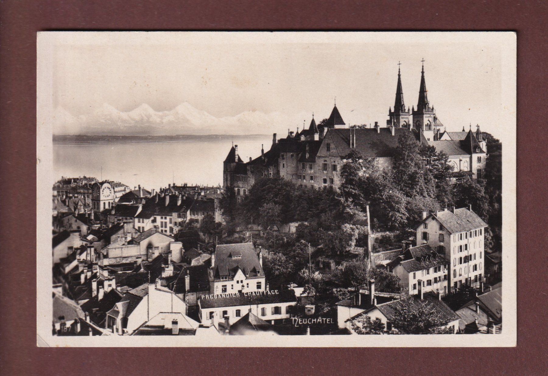 Cartoline postali: NEUCHÂTEL - Vue partielle - 1930 – Usato da Pully venduto da nicecards-shop