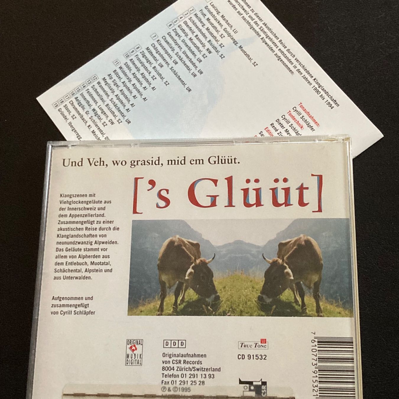 CD: Cyrill Schläpfer - 'S Glüüt - True Tone Vol.2 – Usato da Bern venduto da Ntsamina 1