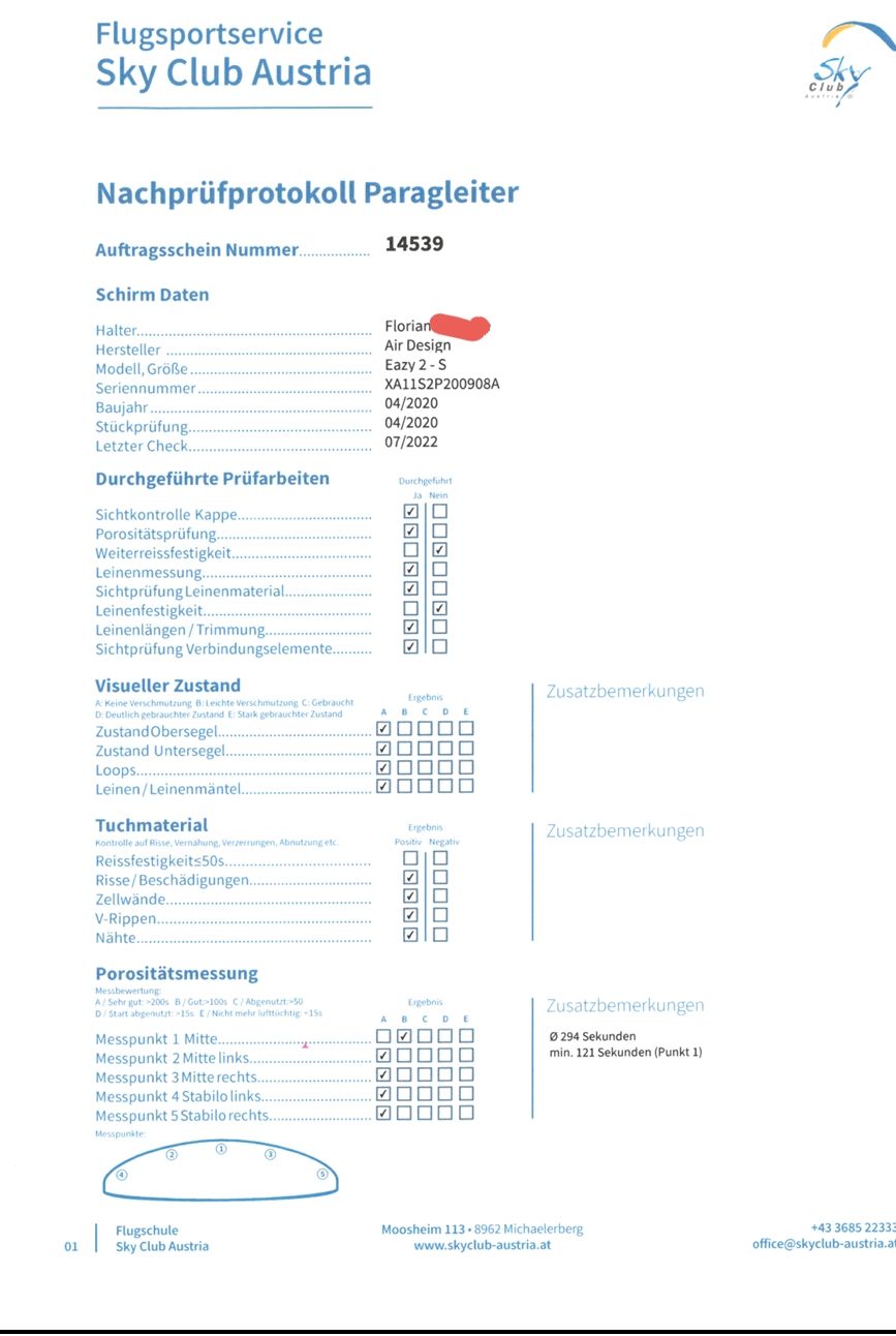 Sport dell'aria & Aquiloni: Gleitschirm Airdesign Easy 2 - S – Usato da St. Gallen venduto da Florian_SG 3