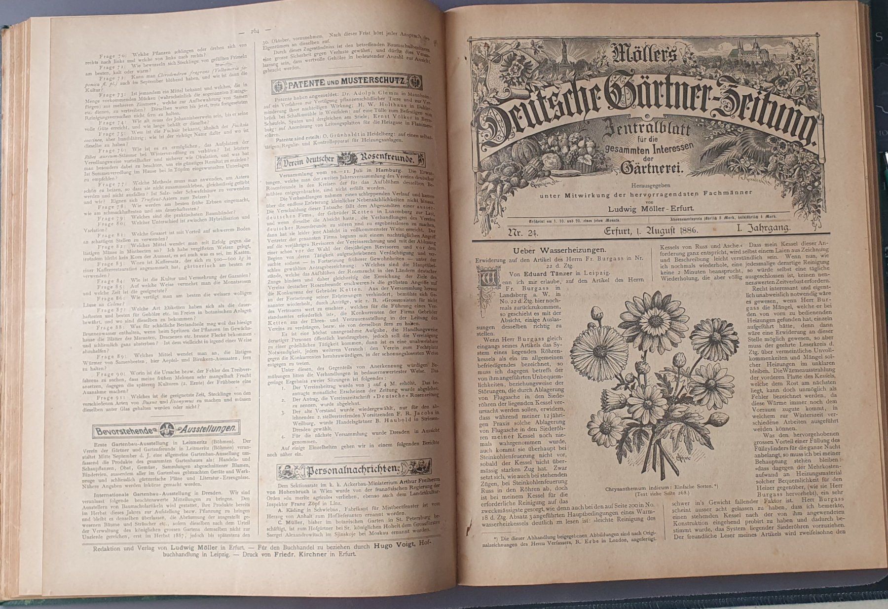 Bücher: Deutsche Gärtner-zeitung 1886+87, Top – Gebraucht aus Kreuzlingen von Rschweiz1 5