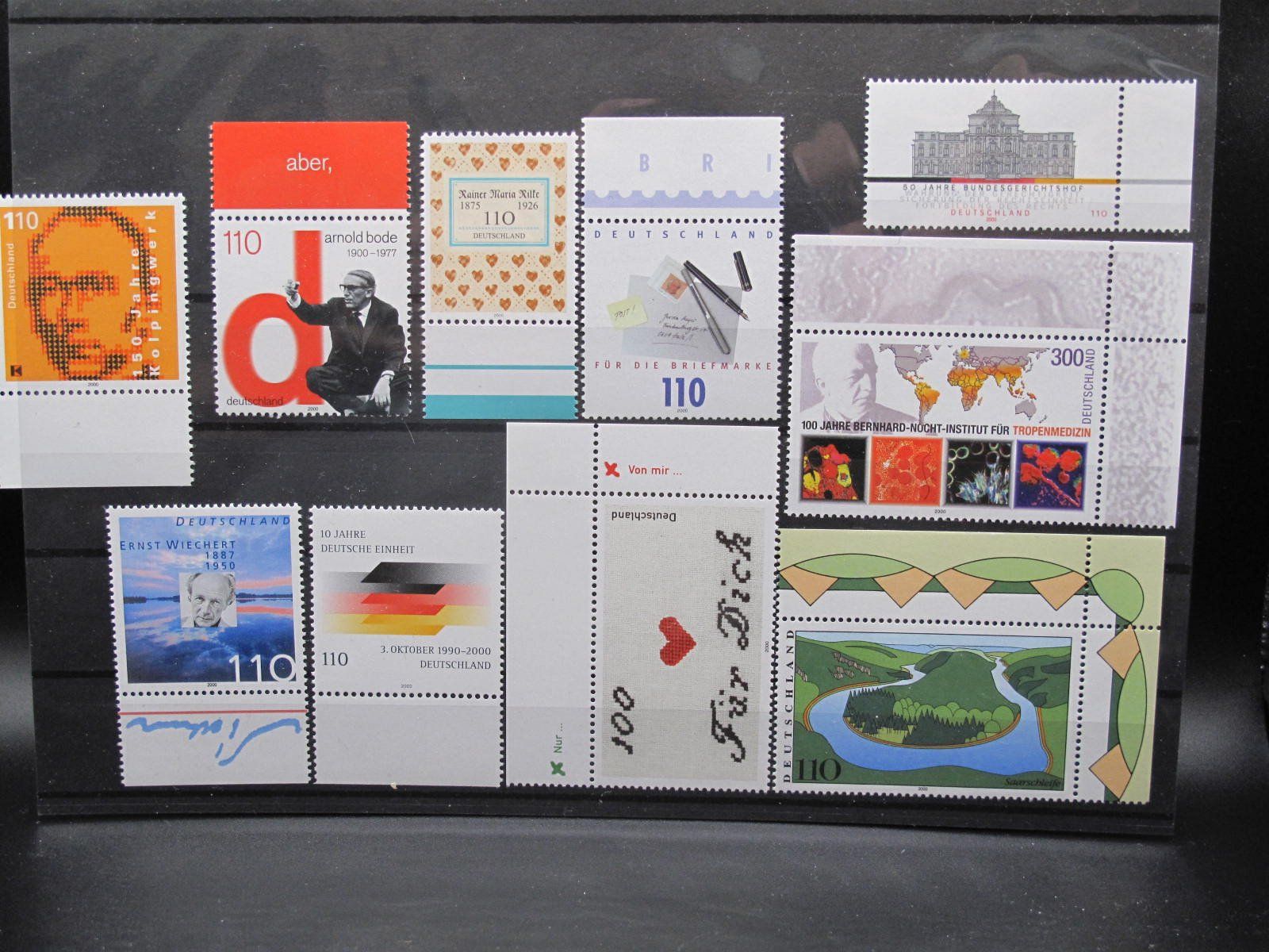 Alle Briefmarken: BRD 2000 Ernst Wiechert / Arnold Bode ** – Gebraucht aus Wil SG von fva01
