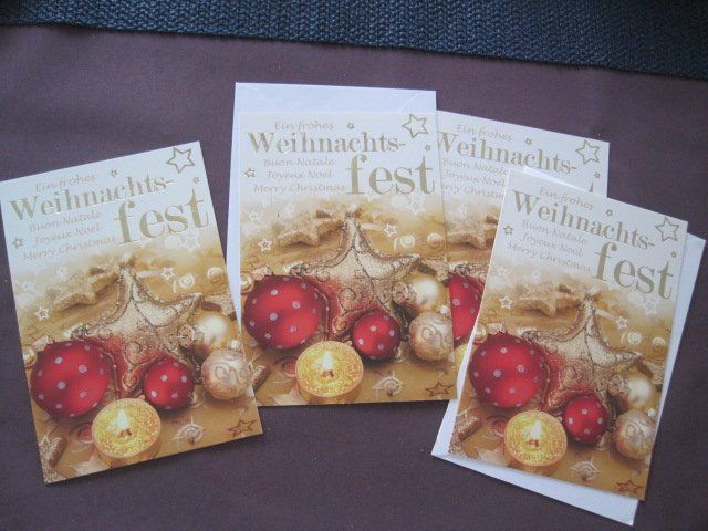 Karten: 4 gleiche Weihnachtskarten mit Couvert (12) – Neu und originalverpackt aus Schachen LU von moepsli5