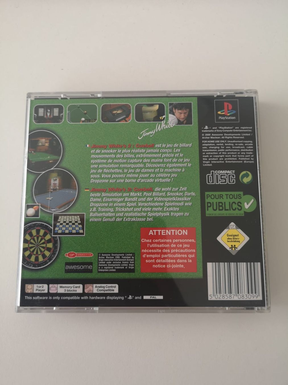 Giochi: Jimmy White's 2 Cueball (PS1) – Usato da Herisau venduto da Seyashop1 2