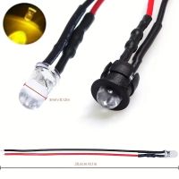 10 Stk LED’s 3mm gelb mit Vorwiderstand und Sockel 9-12V neu