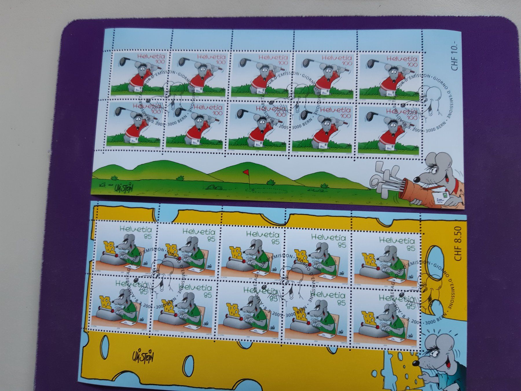 Tutti i francobolli: 2 Kleinbogen "COMICS - ULI STEIN" ETStempel, 8.3.2005 – Nuovo (secondo la descrizione) da Wangs venduto da weisstannen01
