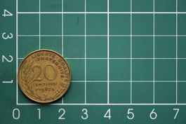 währung francaise 20 centimes 1962