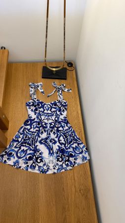 100% Seide Maiolika Massgefertigtes KLEID Sommerkleid