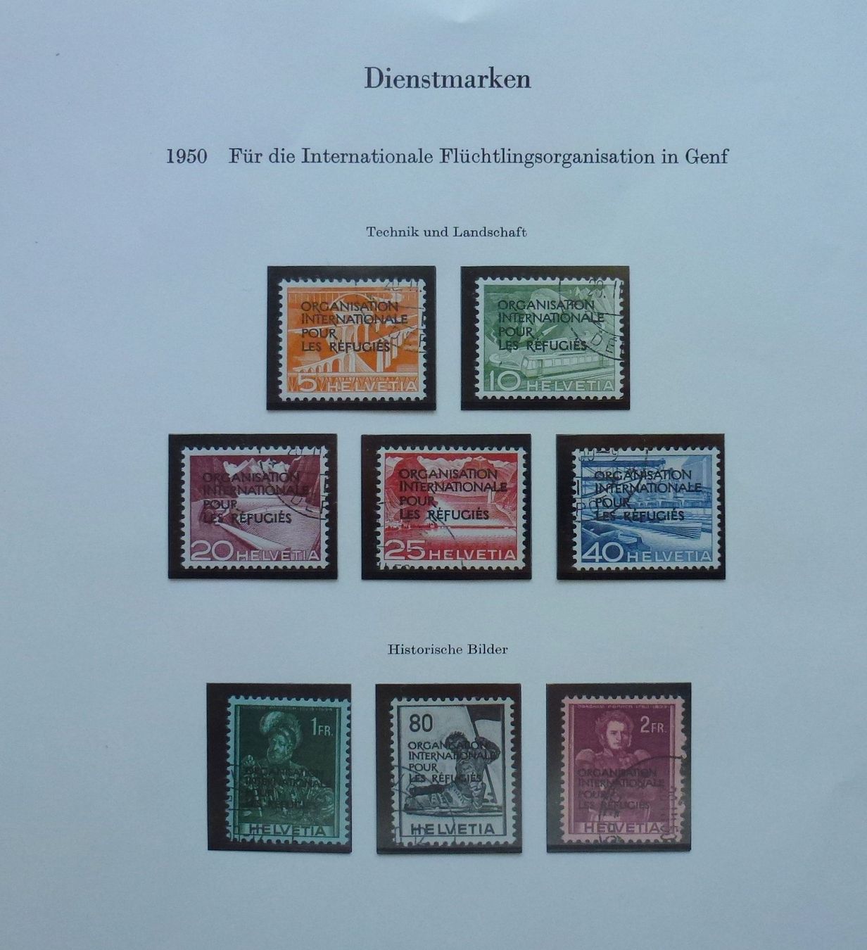 Tous les timbres: Sammlung Dienstmarken 1950 + Org. Int. p. les Refugies – D'occasion à Walkringen par Casablanca777