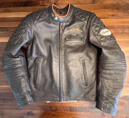 Motorradjacke aus Leder, Grösse 50, Top Zustand, Vintage