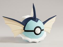 Pokeball Vaporeon - 3D Printed