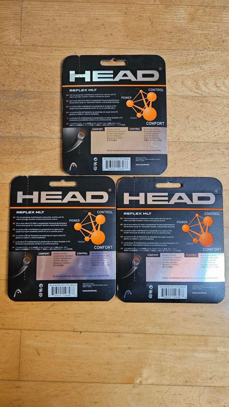 Head Schläger: Head Reflex MLT Tennissaite 3-er-Set, NEU & Orginalverpackt – Neu und originalverpackt aus Dagmersellen von ZIPZAP8 1