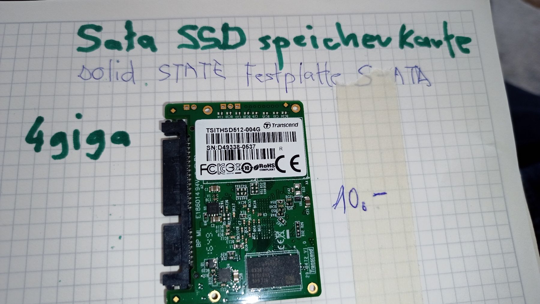 Schede di memoria: Speicher Sata Modul 4giga, sehr klein – Nuovo (secondo la descrizione) da wila venduto da audi48