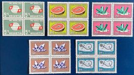 1959 - Pro Patria Mineralien Viererblöcke **