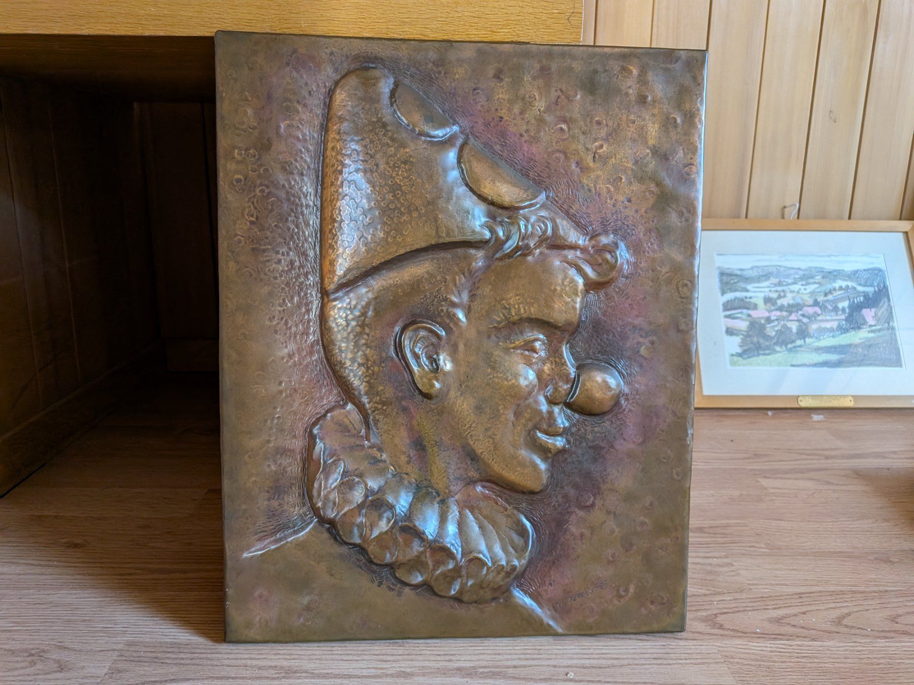 Foto & Immagini: Kupferbild Der Clown Relief, 1975, G. Devroy – Usato da Oensingen venduto da sasi99